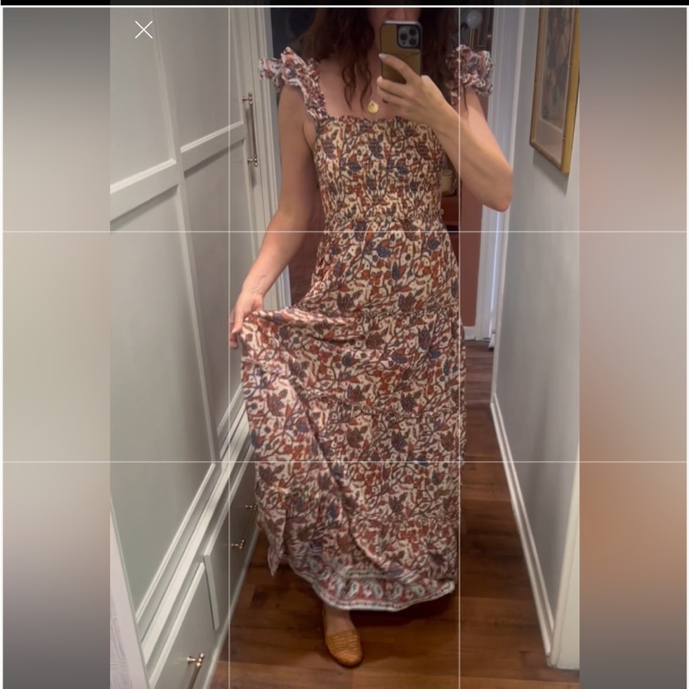 Love the label maxi print dress bohemian size small